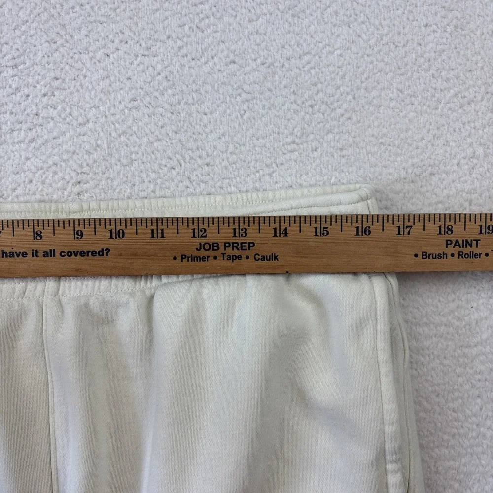 NIKE Mens 'Club Fleece' Joggers Large Cream Patch Logo Tapered Sweatpants